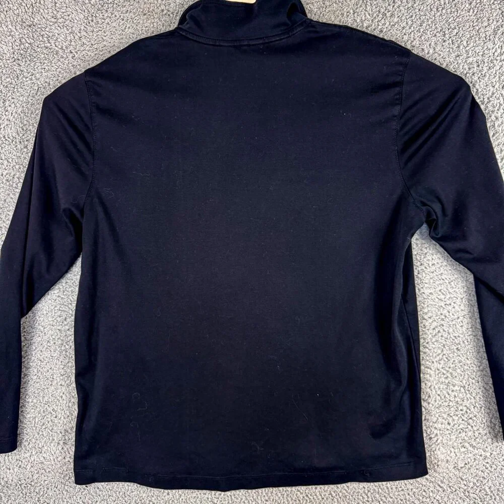 Banana Republic Sweater Mens XL Black 1/4 Zip Luxe Touch Performance Outdoor Run